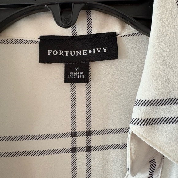 Ivory Plaid Button-Down Shirt - Picture 3 of 3